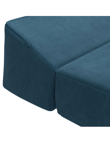 Divano Letto Pieghevole Blu 200 x 70 x 10 cm Velluto