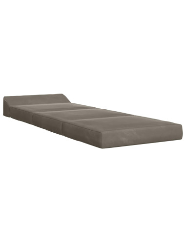 Divano Letto Pieghevole Grigio Chiaro 200 x 70 x 10 cm Velluto