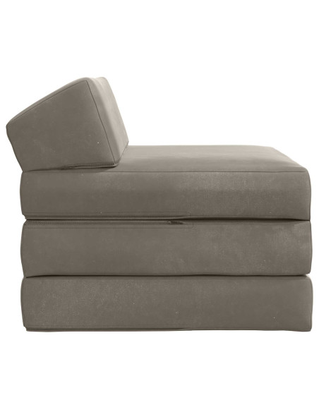 Divano Letto Pieghevole Grigio Chiaro 200 x 70 x 10 cm Velluto