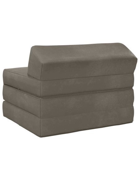 Divano Letto Pieghevole Grigio Chiaro 200 x 70 x 10 cm Velluto