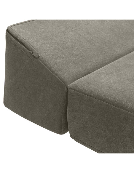 Divano Letto Pieghevole Grigio Chiaro 200 x 70 x 10 cm Velluto