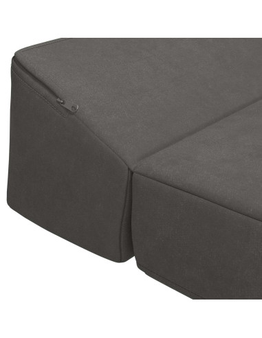 Divano Letto Pieghevole Grigio Scuro 200 x 70 x 10 cm Velluto