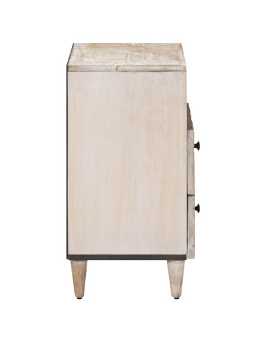 Mobiletto da Letto con cassetto Bianco 50 x 33 x 60 cm