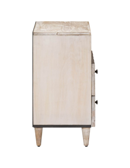Mobiletto da Letto con cassetto Bianco 50 x 33 x 60 cm