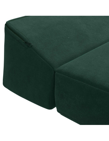 Divano Letto Pieghevole Verde Scuro 200 x 70 x 10 cm Velluto