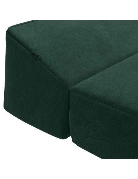 Divano Letto Pieghevole Verde Scuro 200 x 70 x 10 cm Velluto