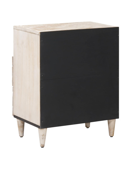Mobiletto da Letto con cassetto Bianco 50 x 33 x 60 cm