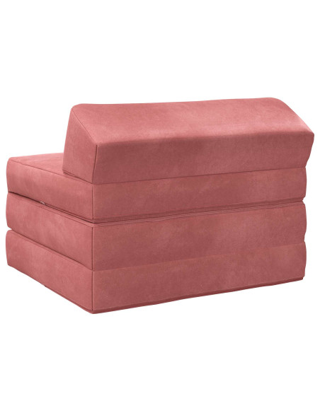 Divano Letto Pieghevole Rosa 200 x 70 x 10 cm Velluto