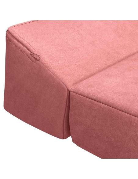 Divano Letto Pieghevole Rosa 200 x 70 x 10 cm Velluto