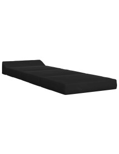Divano Letto Pieghevole Nero 200 x 70 x 10 cm Velluto 2
