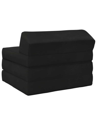 Divano Letto Pieghevole Nero 200 x 70 x 10 cm Velluto