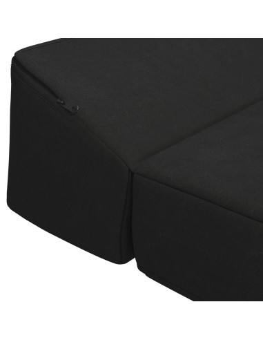 Divano Letto Pieghevole Nero 200 x 70 x 10 cm Velluto