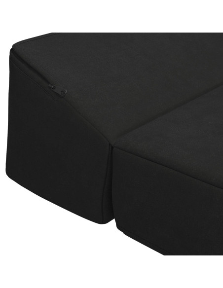 Divano Letto Pieghevole Nero 200 x 70 x 10 cm Velluto
