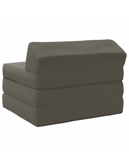 Divano Letto Pieghevole Grigio Chiaro 200 x 70 x 10 cm