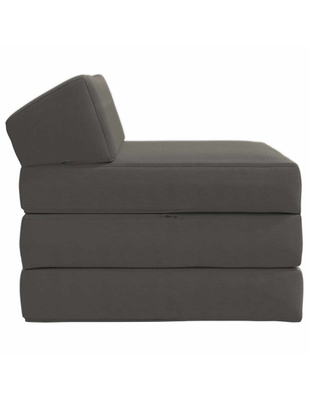 Divano Letto Pieghevole Grigio Scuro 200 x 70 x 10 cm