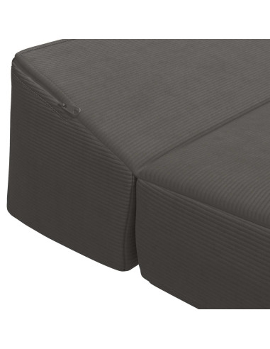 Divano Letto Pieghevole Grigio Scuro 200 x 70 x 10 cm