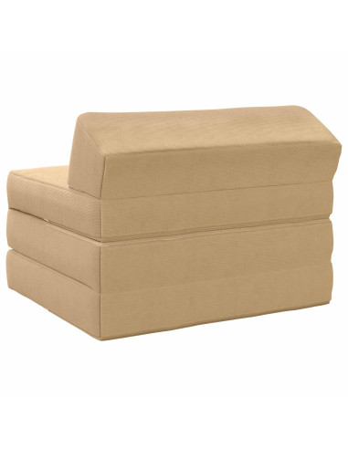 Divano Letto Pieghevole Grigio Verde Chiaro 200 x 70 x 10 cm