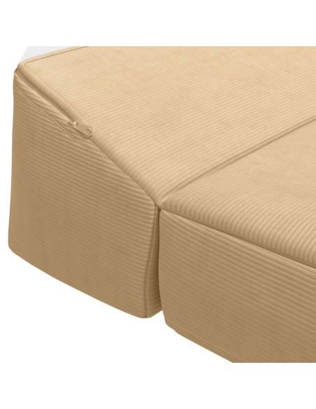 Divano Letto Pieghevole Grigio Verde Chiaro 200 x 70 x 10 cm