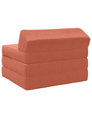 Divano Letto Pieghevole Rosso Arancio 200 x 70 x 10 cm