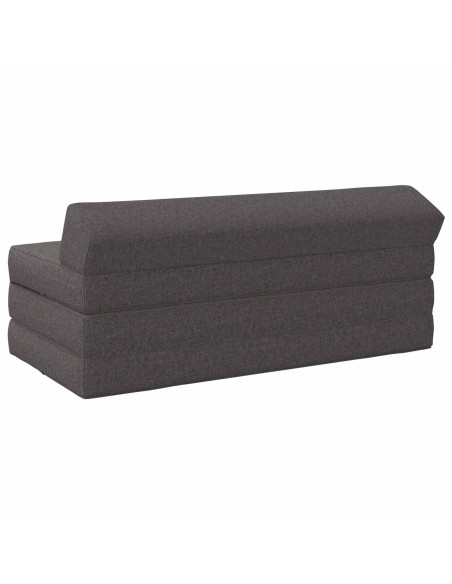 Divano Letto Pieghevole Grigio Chiaro 120 x 60 x 49 cm Tessuto