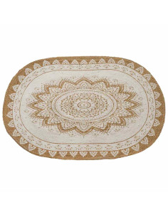 Tappeti per area Naturale con stampa bianca 122 x 183 cm Juta