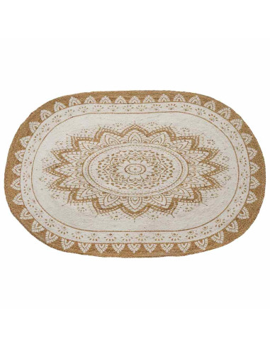Tappeti per area Naturale con stampa bianca 122 x 183 cm Juta