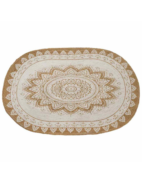 Tappeti per area Naturale con stampa bianca 122 x 183 cm Juta
