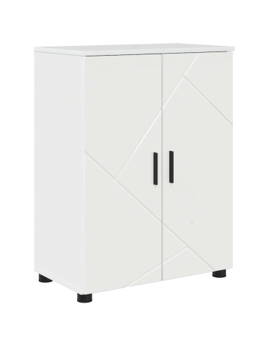 Mobile da Bagno con archiviazione Bianco Lucido 60 x 35 x 80 cm