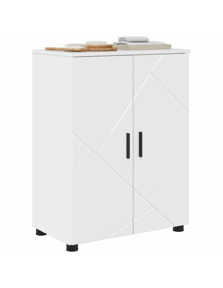 Mobile da Bagno con archiviazione Bianco Lucido 60 x 35 x 80 cm