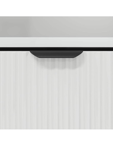 Mobile da Bagno con cassetto Bianco Lucido 31,5 x 33 x 190 cm
