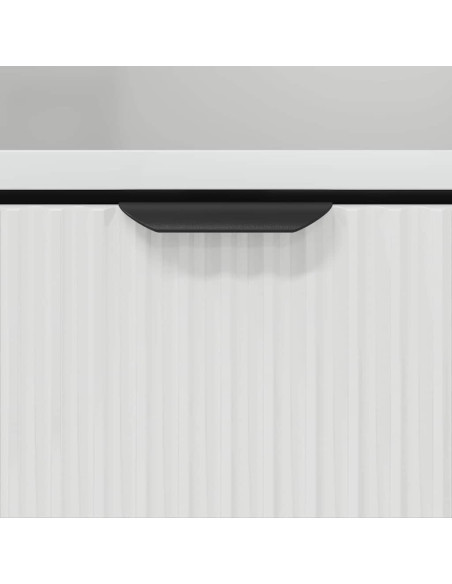 Mobile da Bagno con cassetto Bianco Lucido 31,5 x 33 x 190 cm