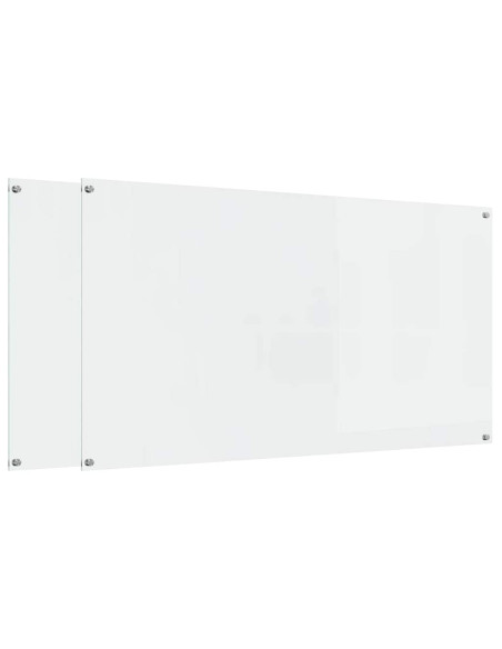 Schienale da cucina 2 pcs Trasparente 110 x 60 cm