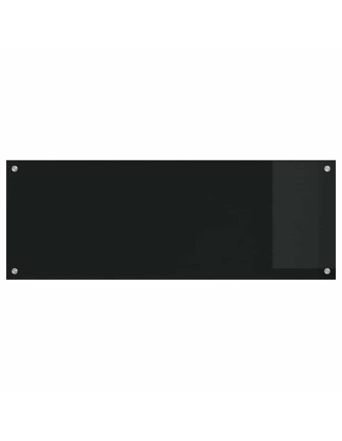 Schienale da cucina 2 pcs Nero 110 x 40 cm vetro temperato
