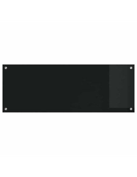 Schienale da cucina 2 pcs Nero 110 x 40 cm vetro temperato