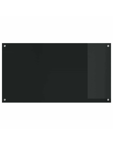 Schienale da cucina 2 pcs Nero 110 x 60 cm vetro temperato