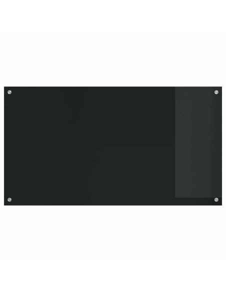 Schienale da cucina 2 pcs Nero 110 x 60 cm vetro temperato