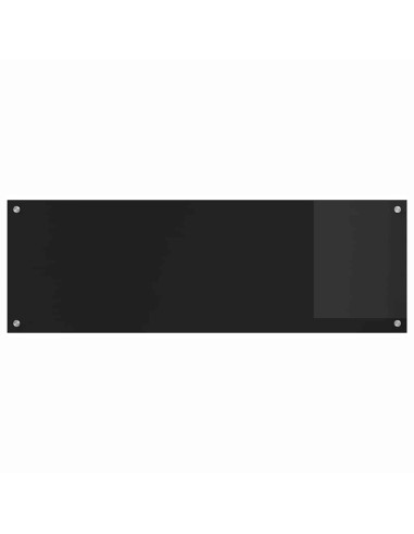 Schienale da cucina 2 pcs Nero 120 x 40 cm vetro temperato