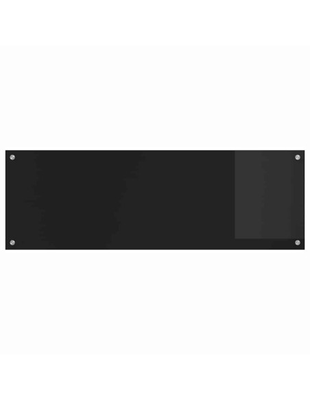 Schienale da cucina 2 pcs Nero 120 x 40 cm vetro temperato