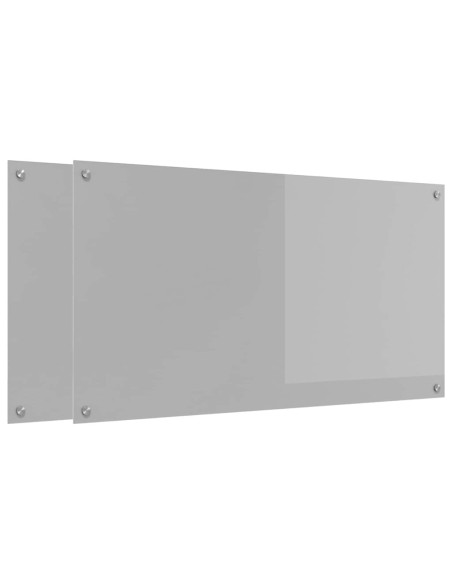 Schienale da cucina 2 pcs Grigio chiaro 110 x 60 cm