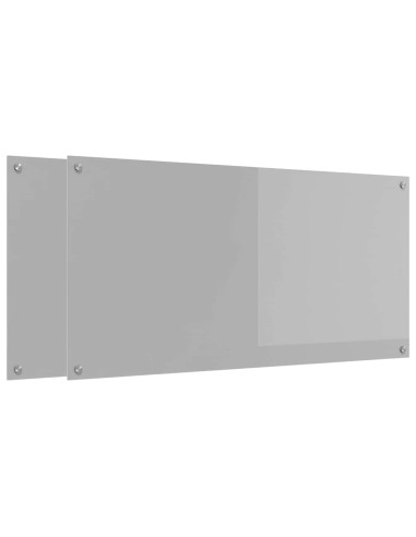 Schienale da cucina 2 pcs Grigio chiaro 120 x 60 cm
