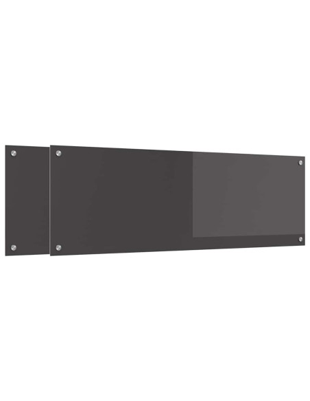 Schienale da cucina 2 pcs Grigio scuro 120 x 40 cm