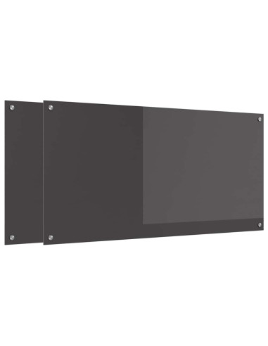 Schienale da cucina 2 pcs Grigio scuro 120 x 60 cm