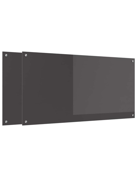 Schienale da cucina 2 pcs Grigio scuro 120 x 60 cm