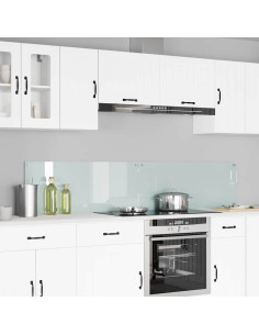 Schienale da cucina 2 pcs Bianco 100 x 40 cm vetro temperato 2