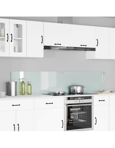 Schienale da cucina 2 pcs Bianco 100 x 40 cm vetro temperato