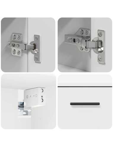 Set di mobili per il bagno con cassetto con porta 2 pcs Bianco