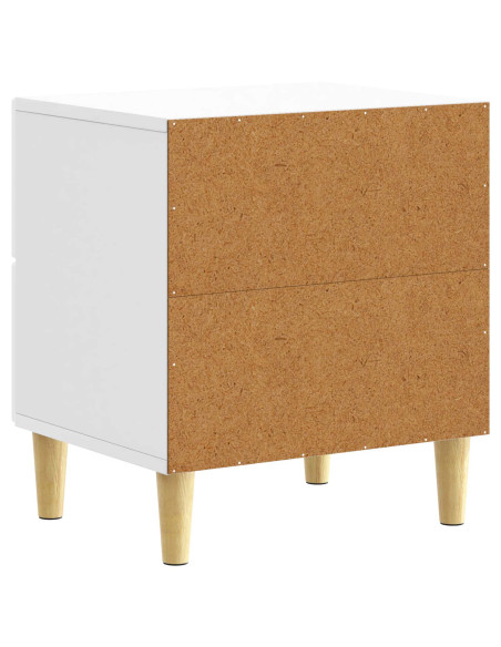 Comodino Bianco Lucido 43 x 34,5 x 48 cm Legno ingegnerizzato
