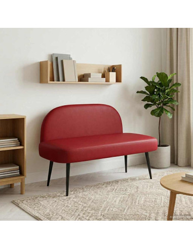 Panchina imbottita con schienale Rosso vino 110 x 60 x 76 cm