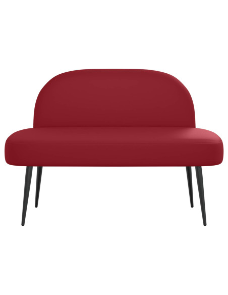 Panchina imbottita con schienale Rosso vino 110 x 60 x 76 cm