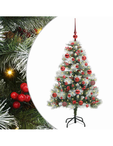 Albero di Natale artificiale Verde e bianco 150 cm